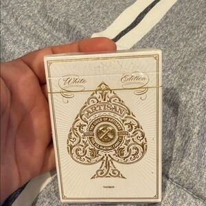 Artisan White and Gold Playing Cards